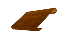 Ламель лицевая стартовая/финишная забора жалюзи Texas 80мм для калиток и ворот (с заполнением ламелями 150) 0,45 Print Premium Golden Wood Intense FTC