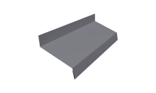 Отлив простой 70 Grand Line 0,45 Drap RAL 7004 сигнальный серый (3м)