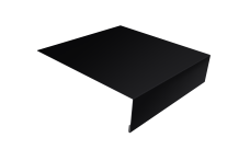 Планка лобовая/околооконная простая 190х50 0,5 Satin Matt RAL 9005 черный (2м)