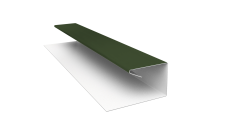 Планка П-образная завершающая сложная (КД) 0,5 Satin Matt TX RAL 6020 хромовая зелень (2м)