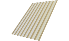 Профнастил С20A Grand Line 0,45 PE с пленкой RAL 1015 светлая слоновая кость