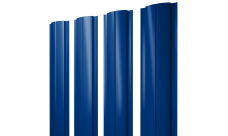 Штакетник Полукруглый Slim с прямым резом Grand Line 0,45 PE RAL 5002 ультрамариново-синий