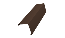 Декоративная накладка на столб универсальная угловая 62х55 для забора жалюзи Grand Line 0,45 Drap TwinColor RAL 8017 шоколад (2м)