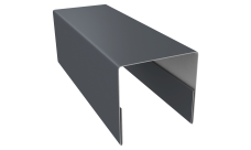 Планка П-образная заборная 20 Grand Line 0,45 Drap TX RAL 7024 мокрый асфальт (2м)