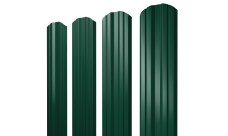 Штакетник Twin фигурный Grand Line 0,5 Satin Matt RAL 6005 зеленый мох