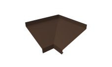 Угол отлива внутренний 150 0,5 PE lite с пленкой RAL 8017 шоколад