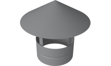 Дымник на трубу круглый d220 0,5 Satin с пленкой RAL 7004 сигнальный серый