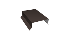 Парапетная крышка прямая 125мм 0,5 PurPro с пленкой RR 32 темно-коричневый (2м)