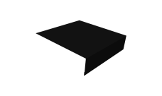 Планка околооконная простая 200х50 0,5 Velur X RAL 9005 черный (3м)