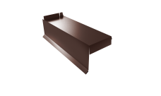 Планка торцевая сегментная Квадро профи Grand Line Левая стартовая 0,5 Satin Matt TX RAL 8017 шоколад