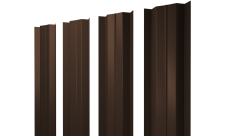 Штакетник М-образный B с прямым резом 0,45 Drap TX RAL 8017 шоколад