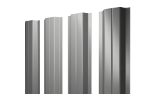Штакетник П-образный A с прямым резом 0,45 Drap TX RAL 7047 телегрей 4