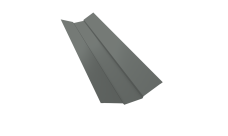 Планка ендовы верхней 95х80х95 0,45 PE с пленкой RAL 7005 мышино-серый (3м)