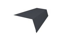 Планка карнизная для мягкой кровли 100х65 Grand Line 0,45 Drap ST RAL 7024 мокрый асфальт (2м)