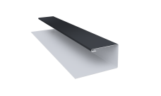 Планка П-образная Экобрус 0,5 Satin Matt TX RAL 7024 мокрый асфальт (3м)