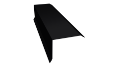 Планка торцевая 80х100 0,45 Drap-double TX RAL 9005 черный (3м)