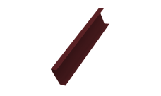 Декоративная накладка на столб универсальная 62х55 для забора жалюзи 0,45 PE-Double RAL 3005 красное вино (1,8м)