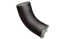 Колено стока Grand Line ПЭ матовый 90мм RR 32 темно-коричневый