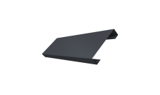 Ламель лицевая 100 забора жалюзи Texas 0,45 Drap-double TX RAL 7024 мокрый асфальт