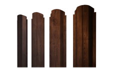 Штакетник П-образный A фигурный Grand Line 0,45 Принт Премиум Бразильская вишня Фреш TwinColor