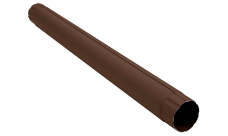 Труба круглая соединительная Grand Line PU матовый 90 мм 1 м RAL 8017 шоколад