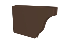 Заглушка желоба левая Vortex Lite 130мм RAL 8017 шоколад