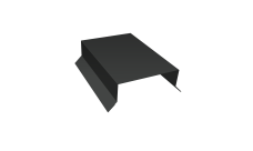 Парапетная крышка прямая 125мм Grand Line 0,5 Velur X RAL 7016 антрацитово-серый (2,5м)