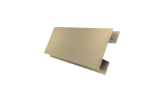 Планка H-образная стыковочная сложная Grand Line 0,45 PE с пленкой RAL 1014 слоновая кость (2м)