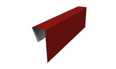 Планка приемная оконная фибросайдинга 0,5 Satin с пленкой RAL 3011 коричнево-красный (3м)