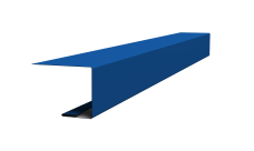 Планка завершающая для Кликфальц Pro 0,5 Satin с пленкой RAL 5005 сигнальный синий (3м)