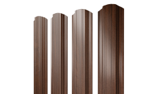 Штакетник Прямоугольный фигурный Grand Line 0,45 Print Elite Choco Wood TwinColor