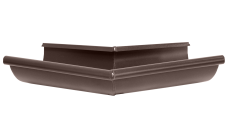 Угол желоба внешний Grand Line PU матовый 135 гр 125 мм RAL 8017 шоколад
