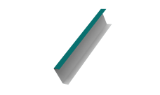 Декоративная накладка на столб универсальная 62х55 для забора жалюзи 0,45 PE RAL 5021 водная синь (2м)
