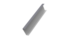 Декоративная накладка на столб универсальная 80х80 для забора жалюзи 0,45 PE RAL 7004 сигнальный серый (1,8м)