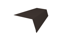 Планка карнизная для мягкой кровли 100х65 Grand Line 0,5 Satin Matt RR 32 темно-коричневый (2м)