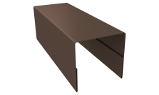 Планка П-образная заборная 20 Grand Line 0,45 PE-Double с пленкой RAL 8017 шоколад (2м)