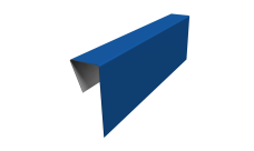 Планка приемная оконная фибросайдинга 0,5 Satin с пленкой RAL 5005 сигнальный синий (2м)