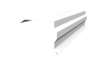Планка торцевая фигурная 100х85 Grand Line 0,45 PE lite с пленкой RAL 9003 сигнальный белый (3м)