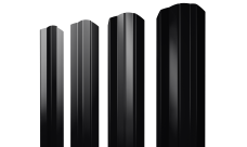 Штакетник М-образный A фигурный Grand Line 0,5 Velur X RAL 9005 черный