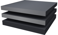 Колпак на столб плоский елка 390х390мм 0,45 Drap с пленкой RAL 7024 мокрый асфальт