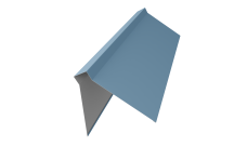 Планка конька плоского 220х50х220 0,45 Drap TX RAL 5024 пастельно-синий (2м)