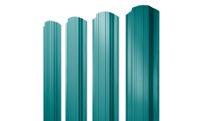 Штакетник Прямоугольный фигурный Grand Line 0,45 PE RAL 5021 водная синь