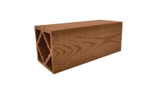 Столб ДПК Grand Line 100х100мм тиснение (на трубу) Бронза 3м (ШТх4)