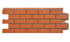 Фасадная панель Grand Line Состаренный кирпич Design терракотовый со швом RAL 7006