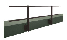 Ограждение кровельное для парапета с боковым креплением (2,0х0,9) RR 32 темно-коричневый