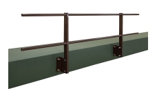 Ограждение кровельное для парапета с боковым креплением 2,0х0,9м RAL 8017 шоколад