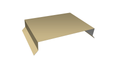 Парапетная крышка прямая 200мм Grand Line 0,45 PE с пленкой RAL 1014 слоновая кость (3м)
