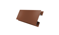 Планка H-образная стыковочная сложная Grand Line 0,45 PE с пленкой RAL 8004 терракота (2м)