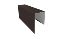 Планка П-образная заборная 17 0,45 PE с пленкой NL 805 серо-коричневый гефест (2м)