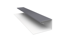 Планка П-образная завершающая сложная Корабельная Доска Grand Line 0,45 Drap TX RAL 7004 сигнальный серый (2м)